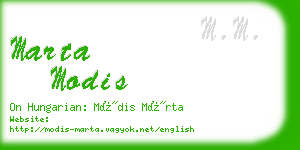 marta modis business card